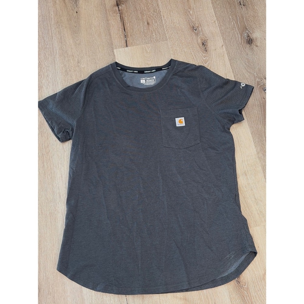 Carhartt Force Relaxed Fit Pocket T-Shirt Gray Heather Large 12-14